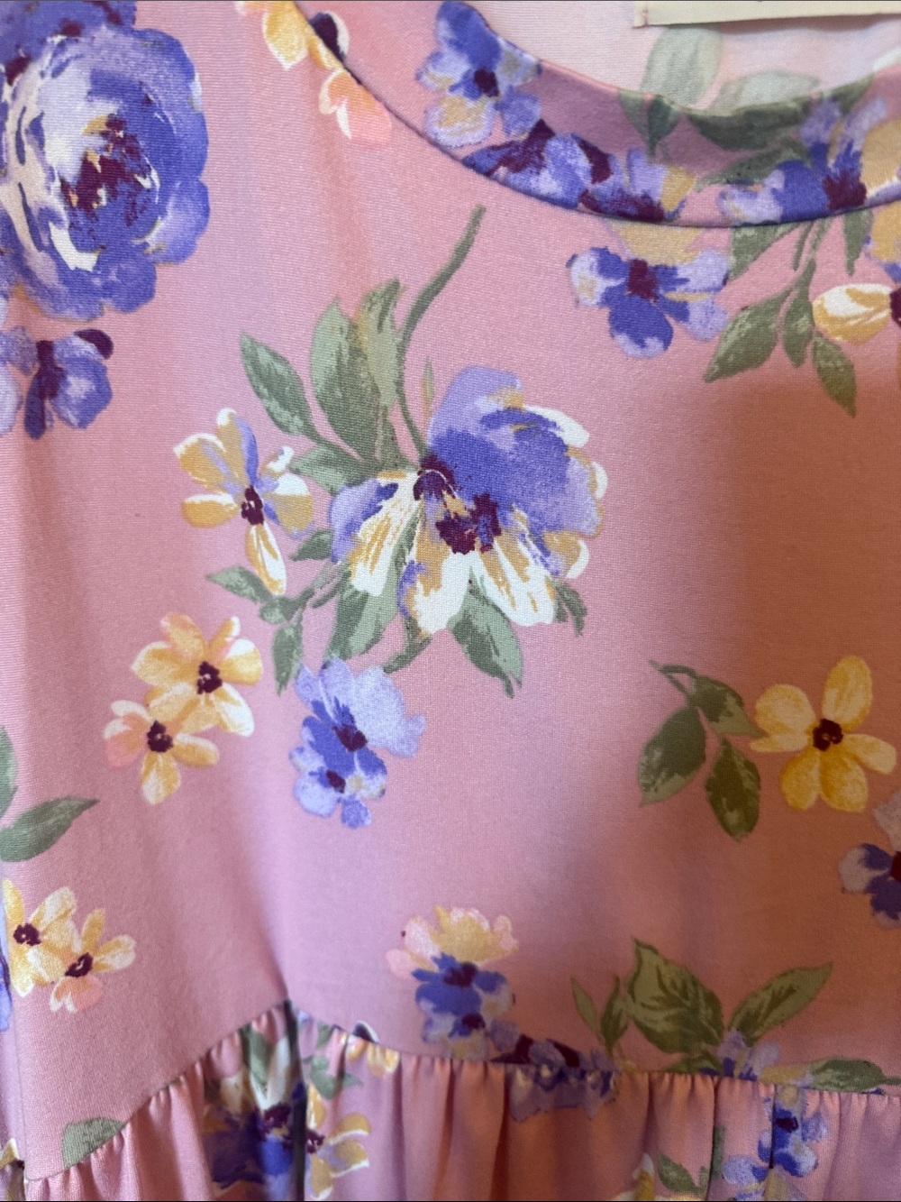 Haptics Mauve Lavender Floral Babydoll Dress - Picture 6 of 7